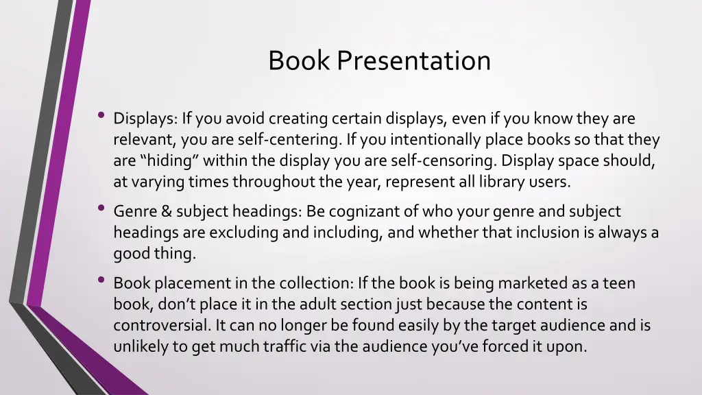 book presentation