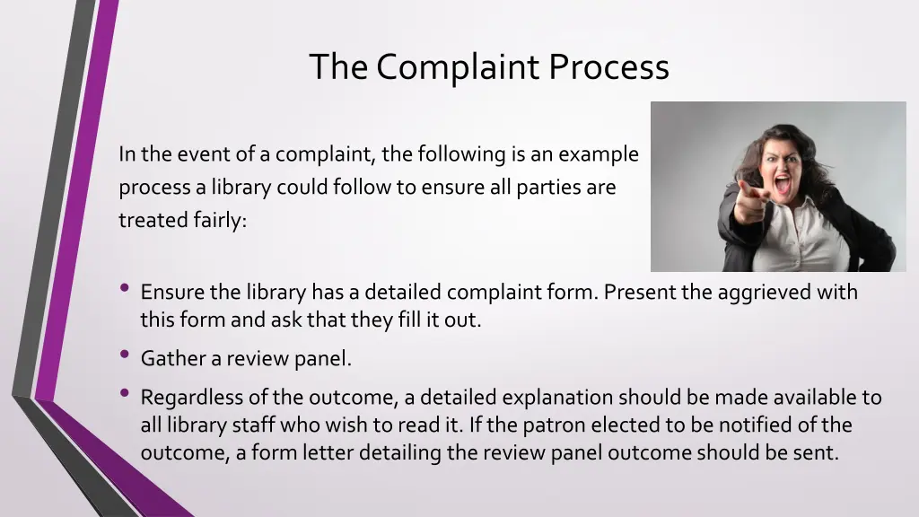 the complaint process