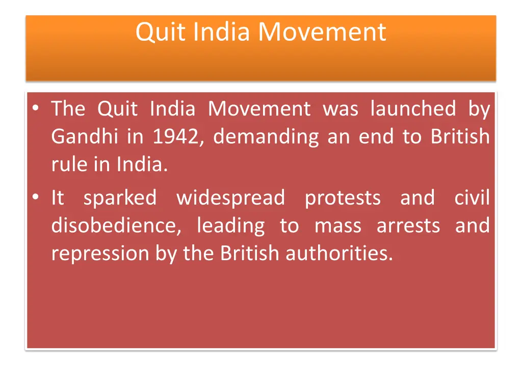 quit india movement