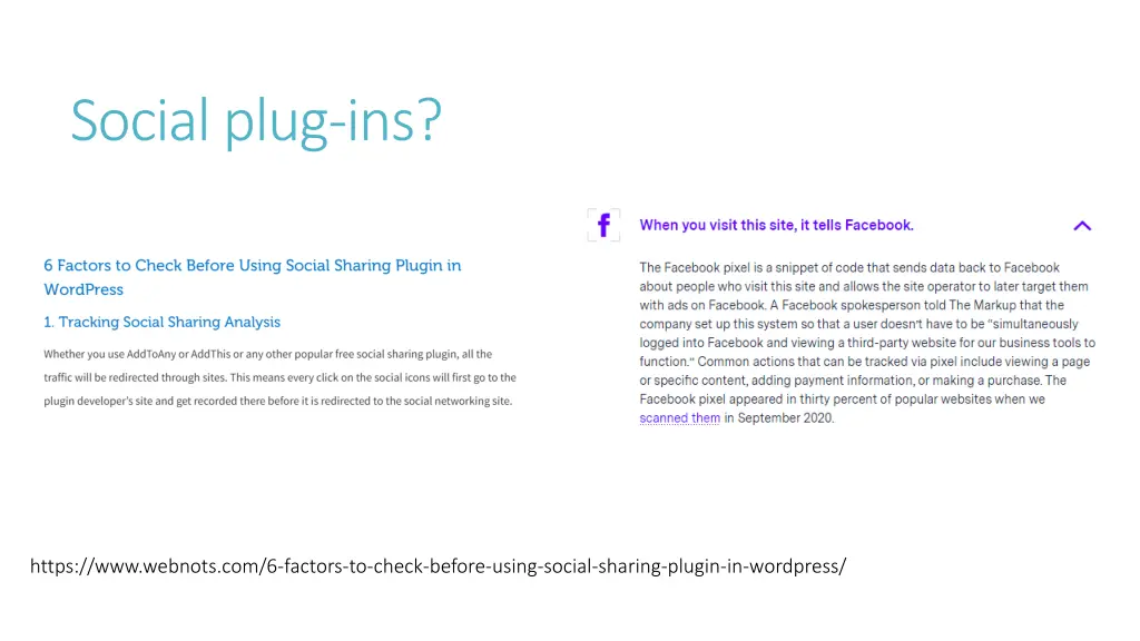 social plug ins