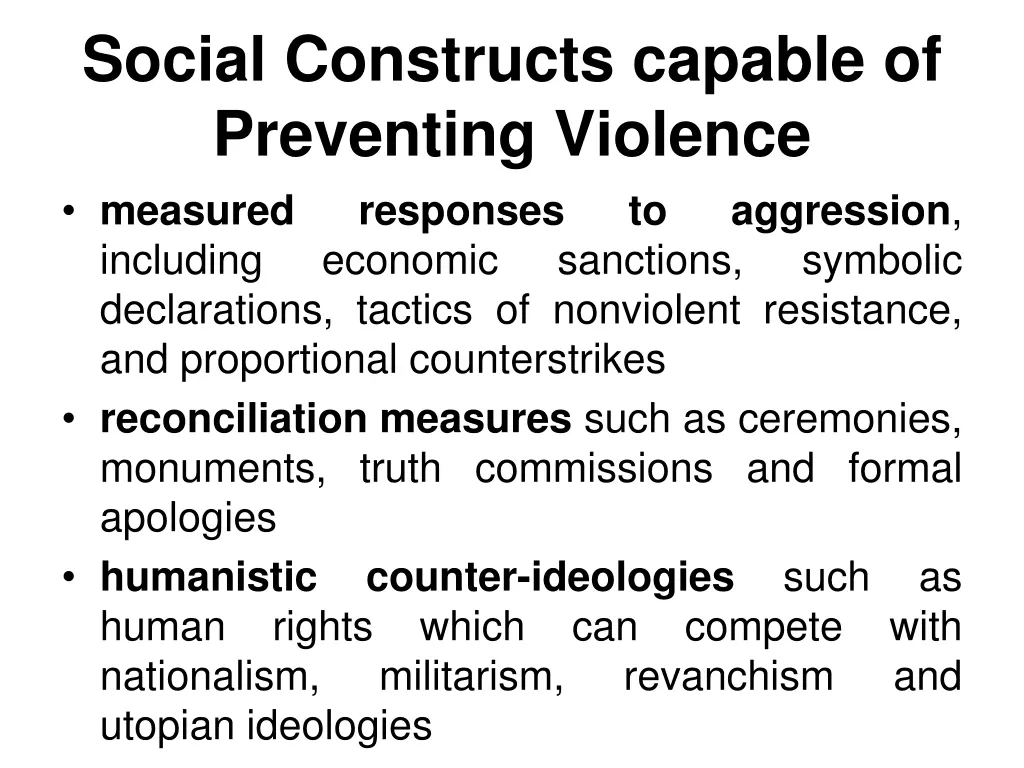 social constructs capable of preventing violence 1