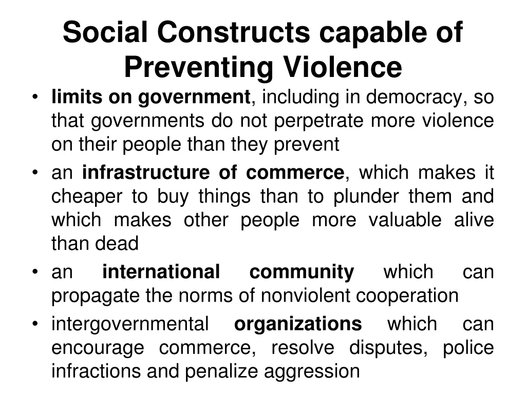 social constructs capable of preventing violence