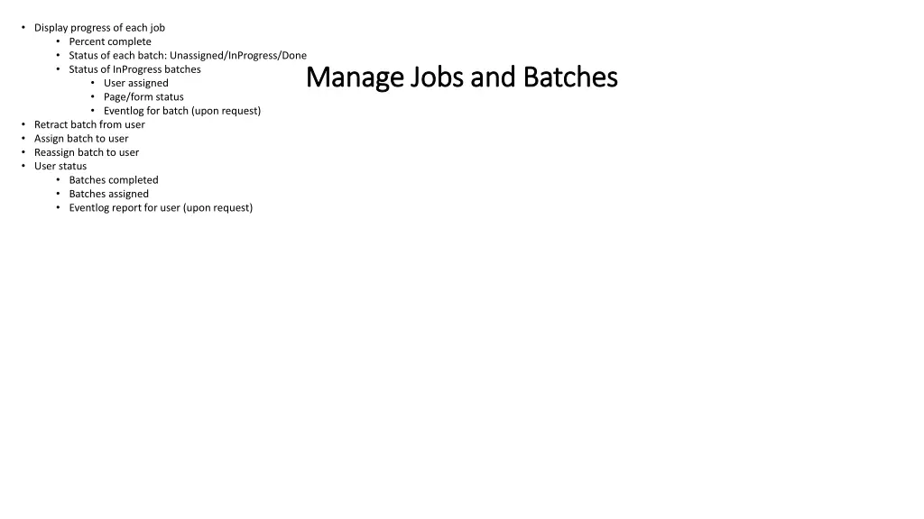 display progress of each job percent complete