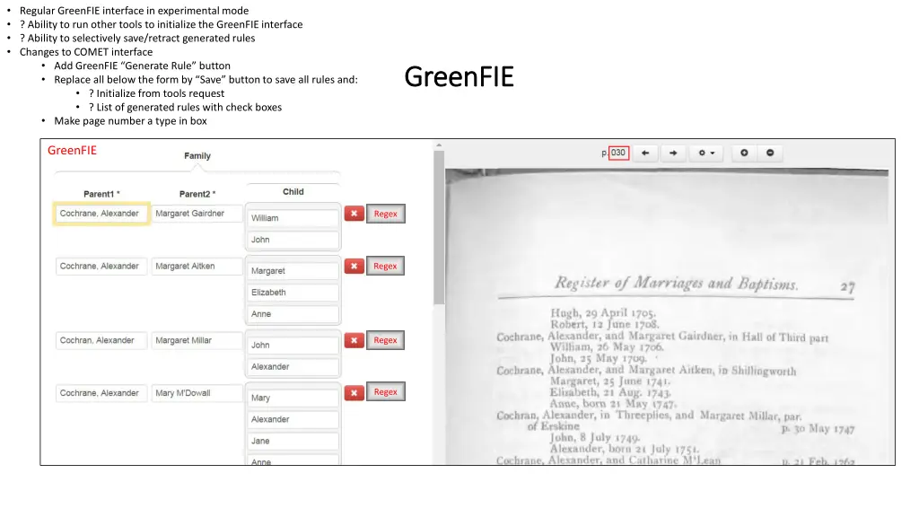 regular greenfie interface in experimental mode