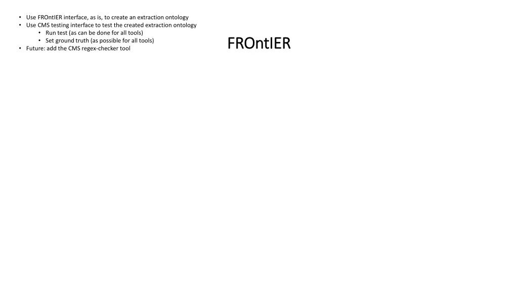 use frontier interface as is to create