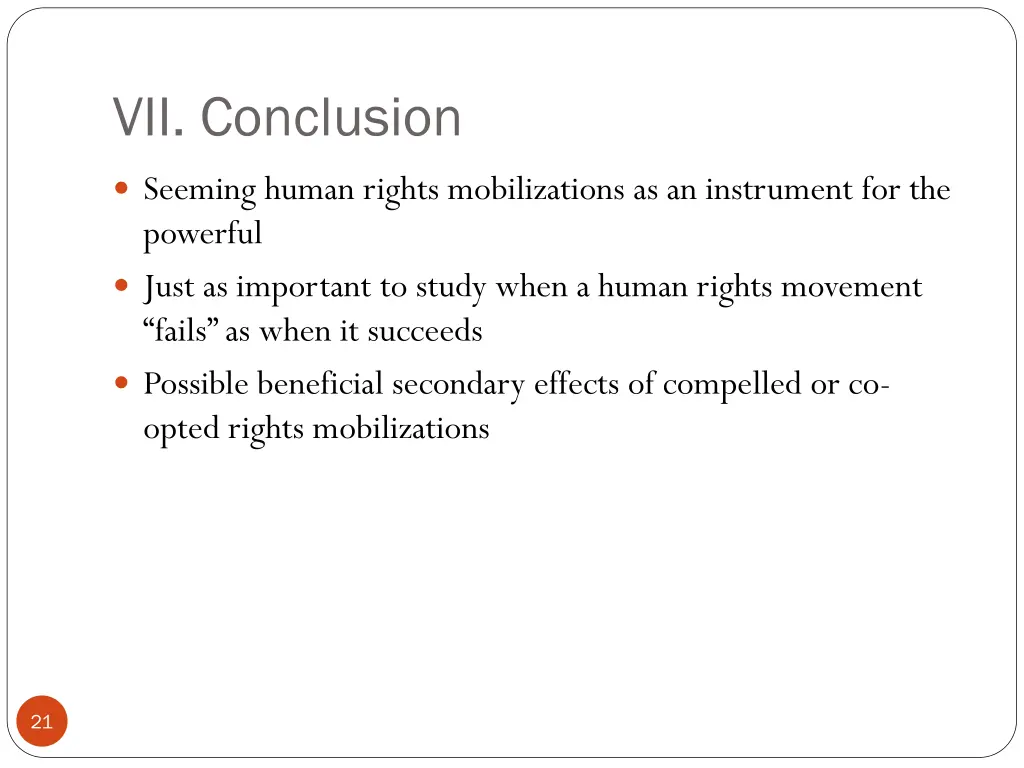 vii conclusion