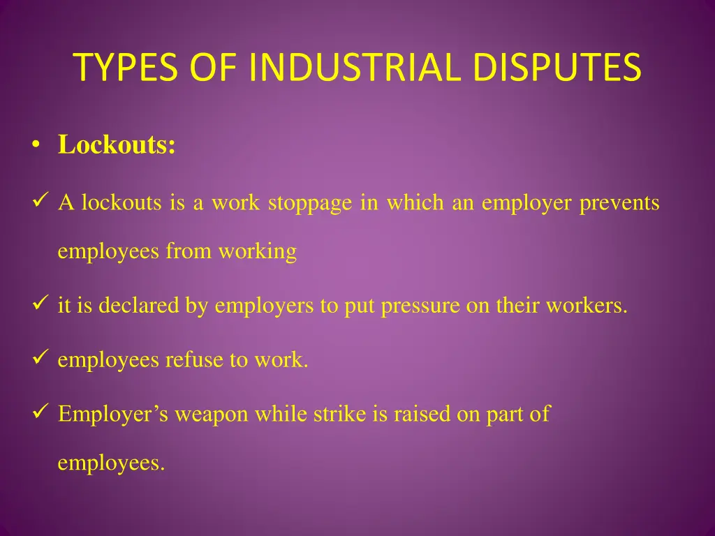 types of industrial disputes 3