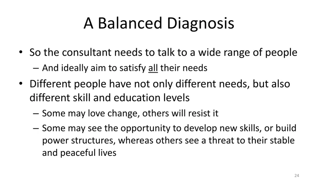 a balanced diagnosis