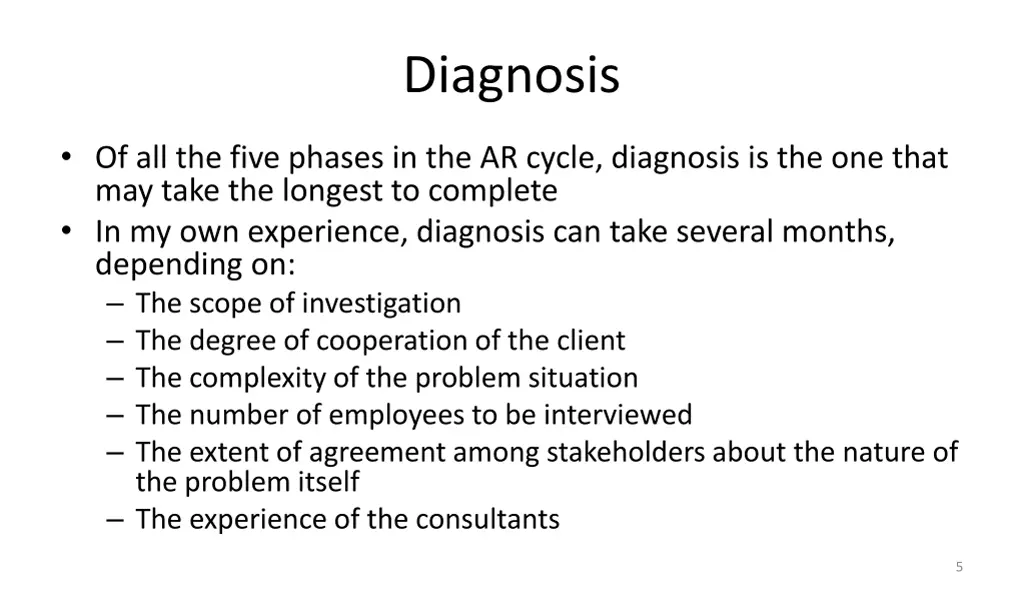 diagnosis