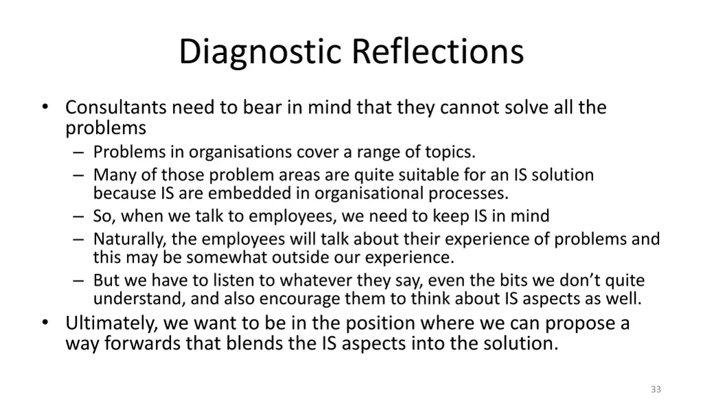 diagnostic reflections