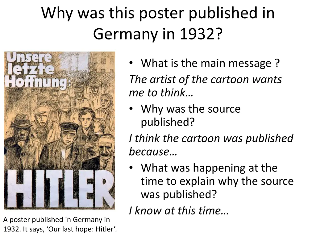 why was this poster published in germany in 1932