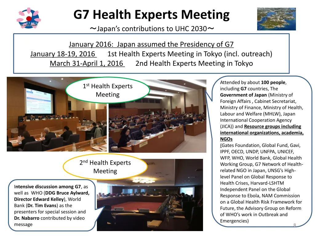 g7 health experts meeting japan s contributions