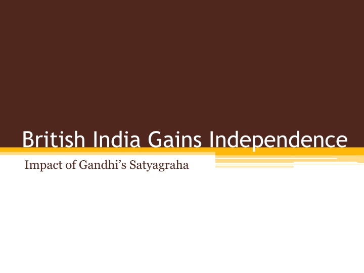 british india gains independence impact of gandhi