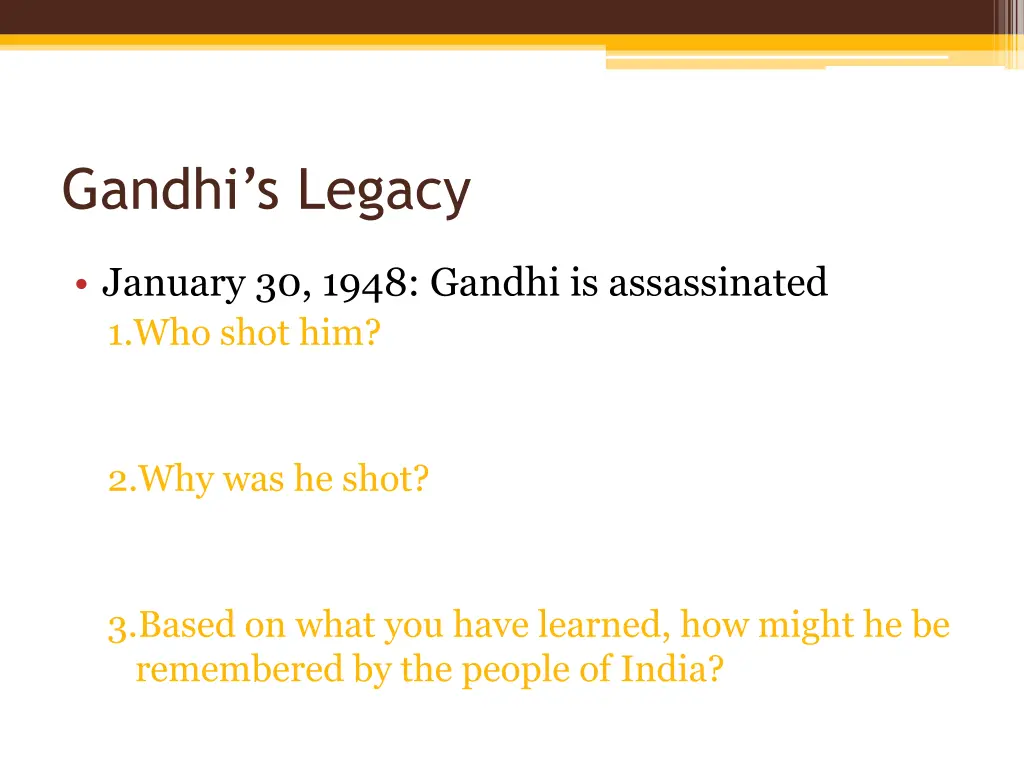 gandhi s legacy