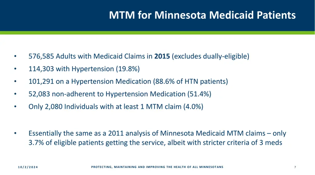 mtm for minnesota medicaid patients