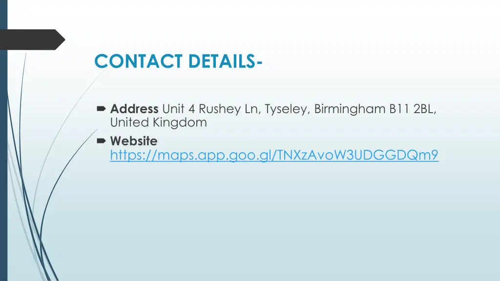 contact details