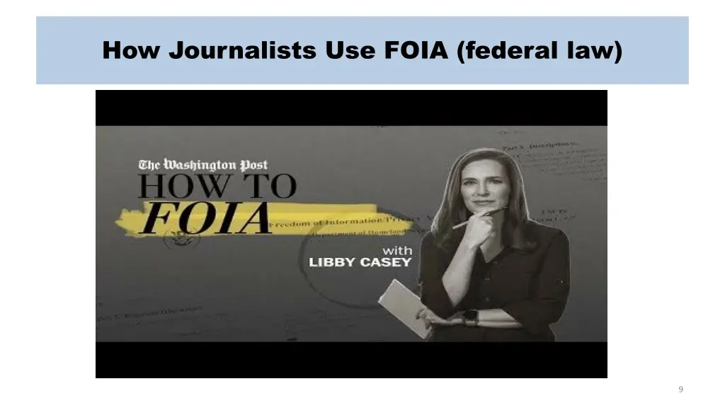 how journalists use foia federal law