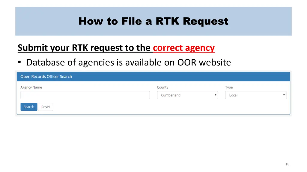 how to file a rtk request