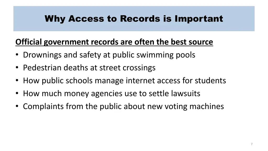 why access to records is important 1