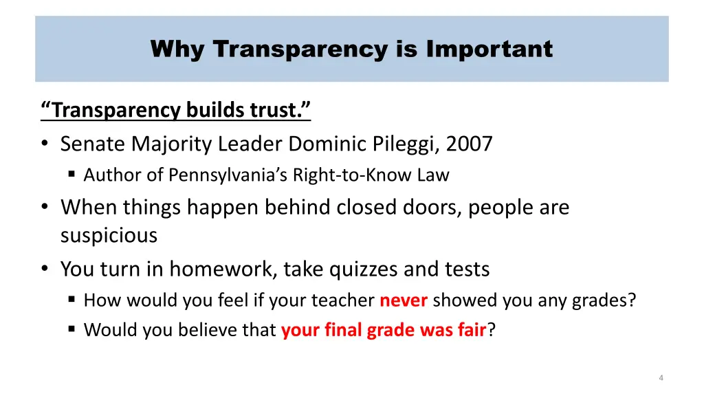 why transparency is important