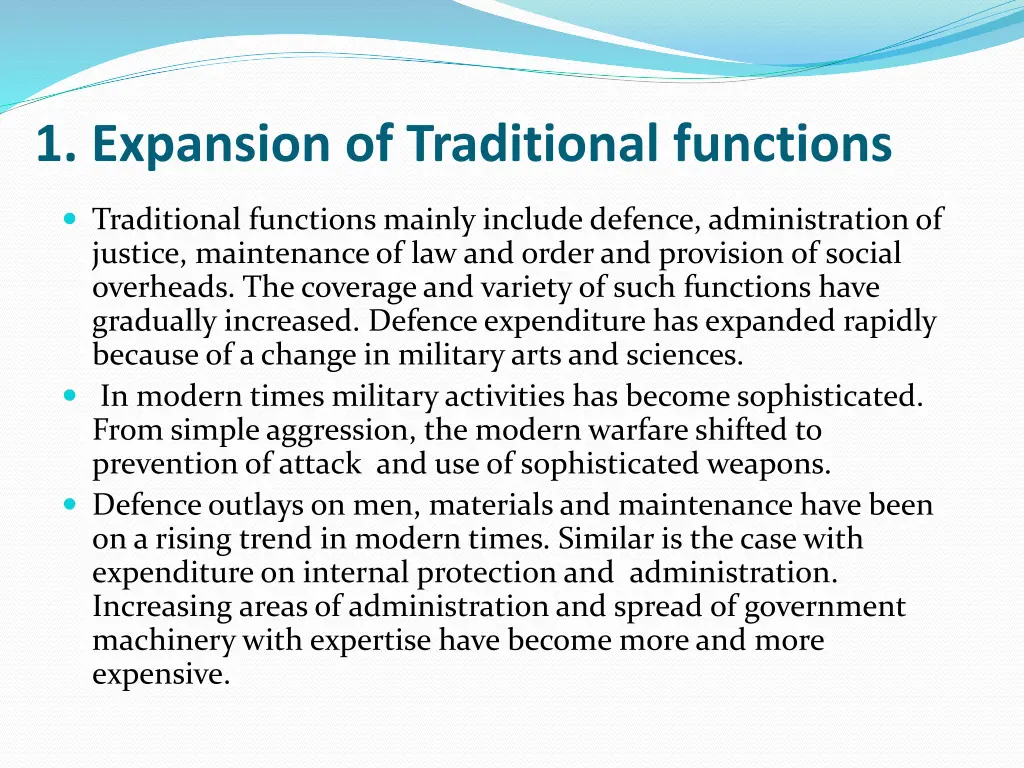 1 expansion of traditional functions