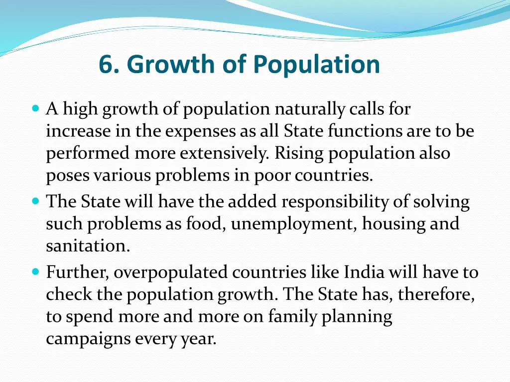 6 growth of population