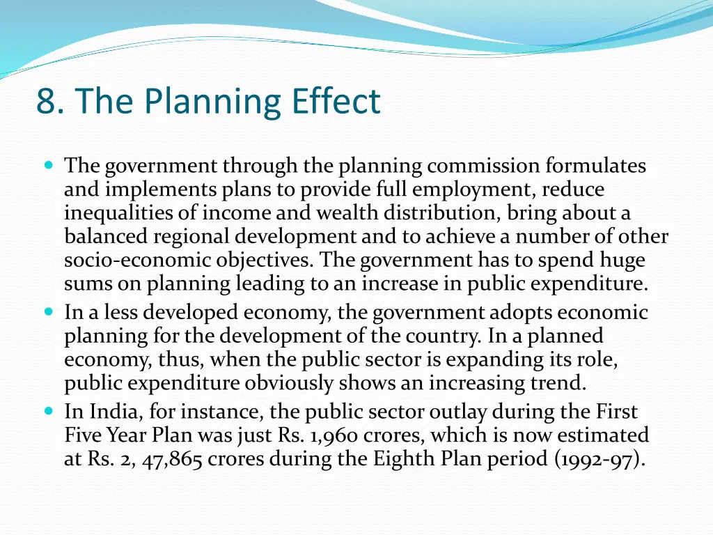 8 the planning effect