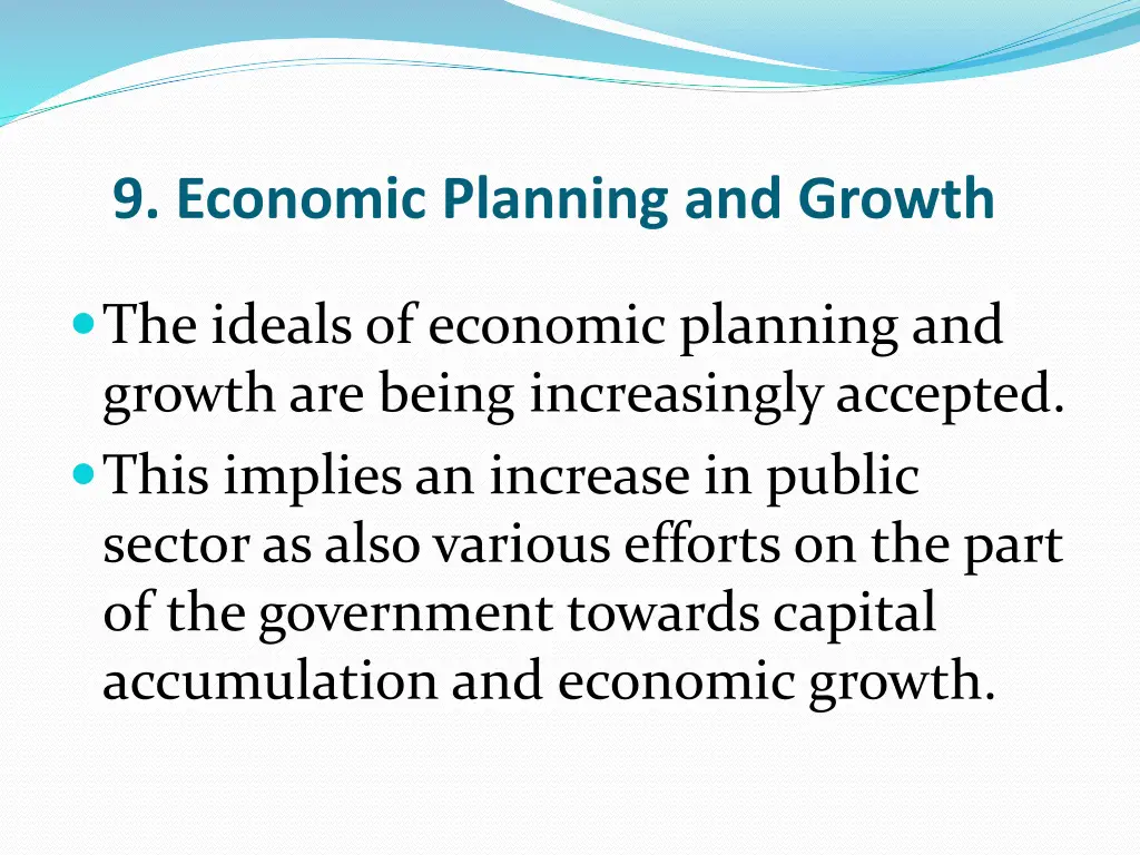 9 economic planning and growth