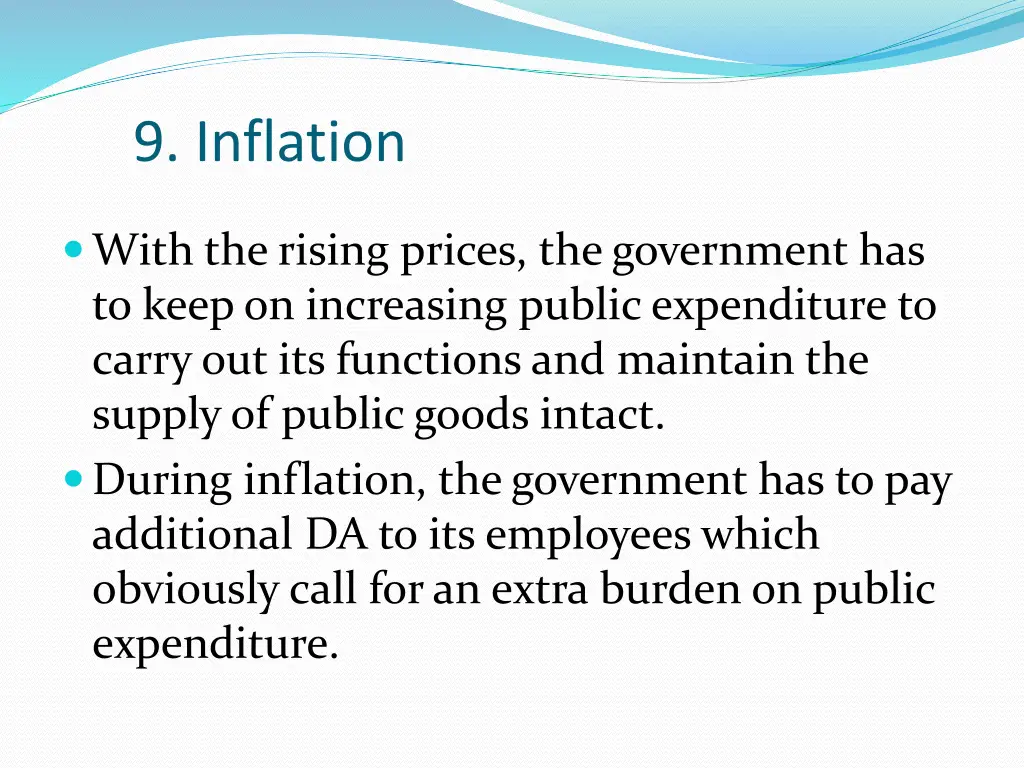 9 inflation