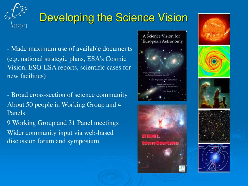 developing the science vision