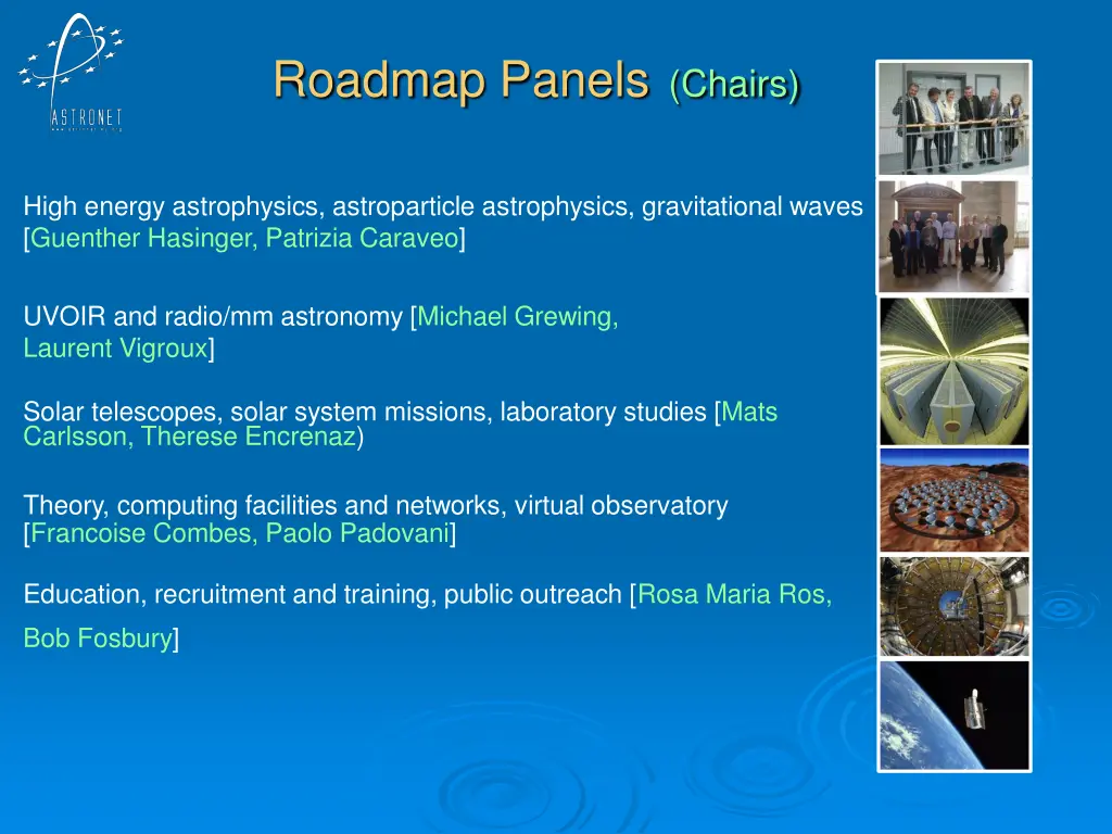 roadmap panels chairs