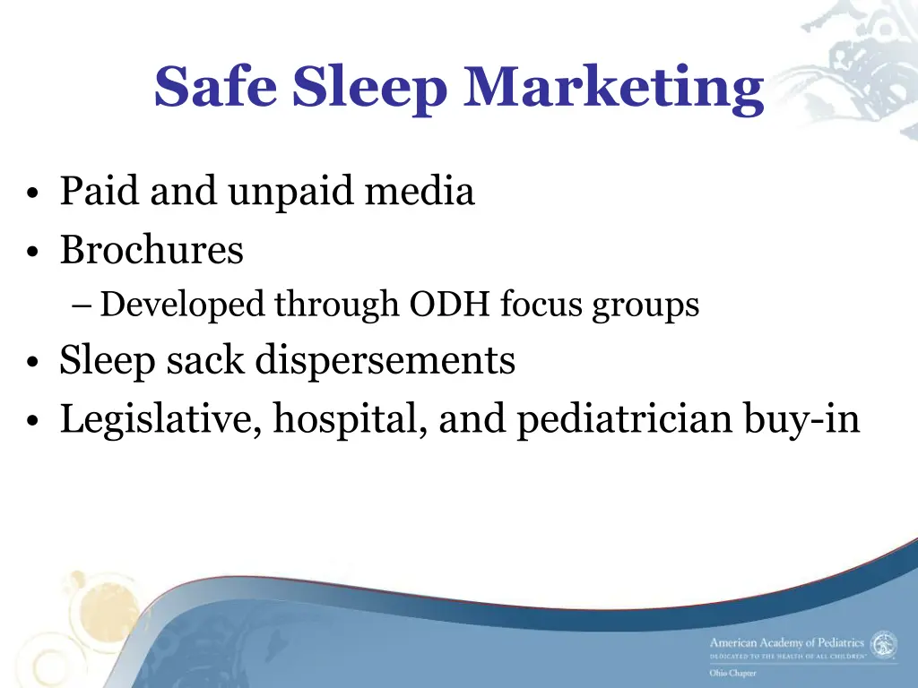 safe sleep marketing