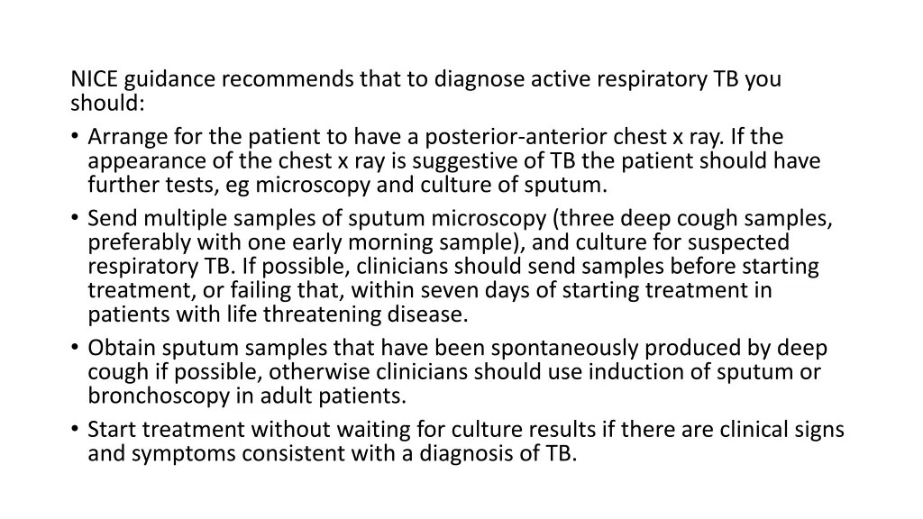 nice guidance recommends that to diagnose active