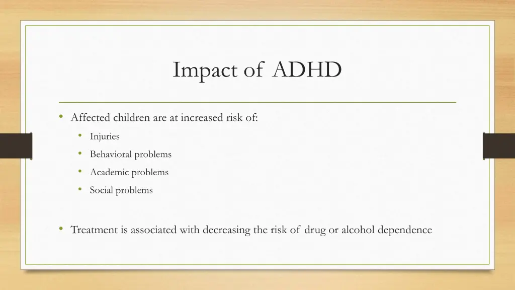 impact of adhd