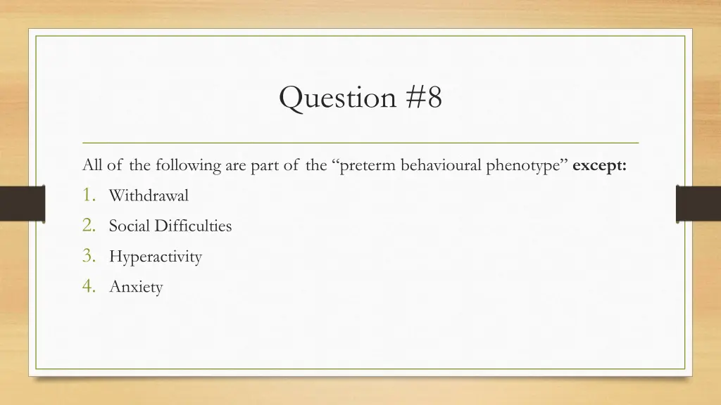 question 8