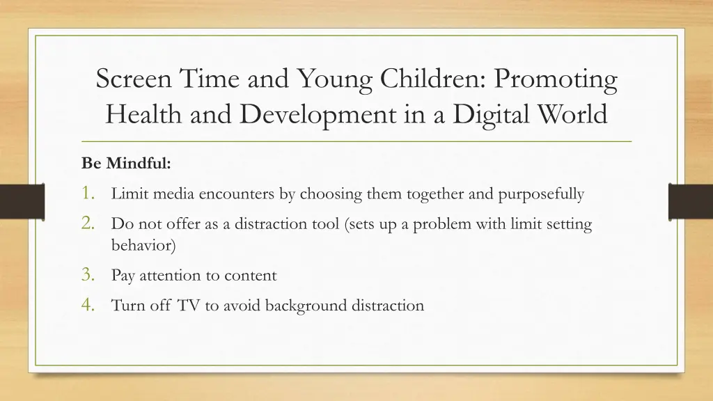 screen time and young children promoting health 2