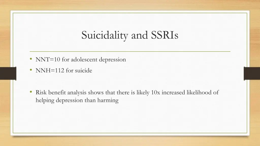 suicidality and ssris