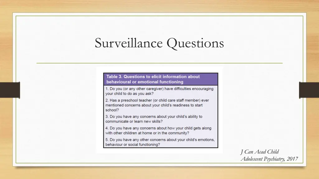 surveillance questions