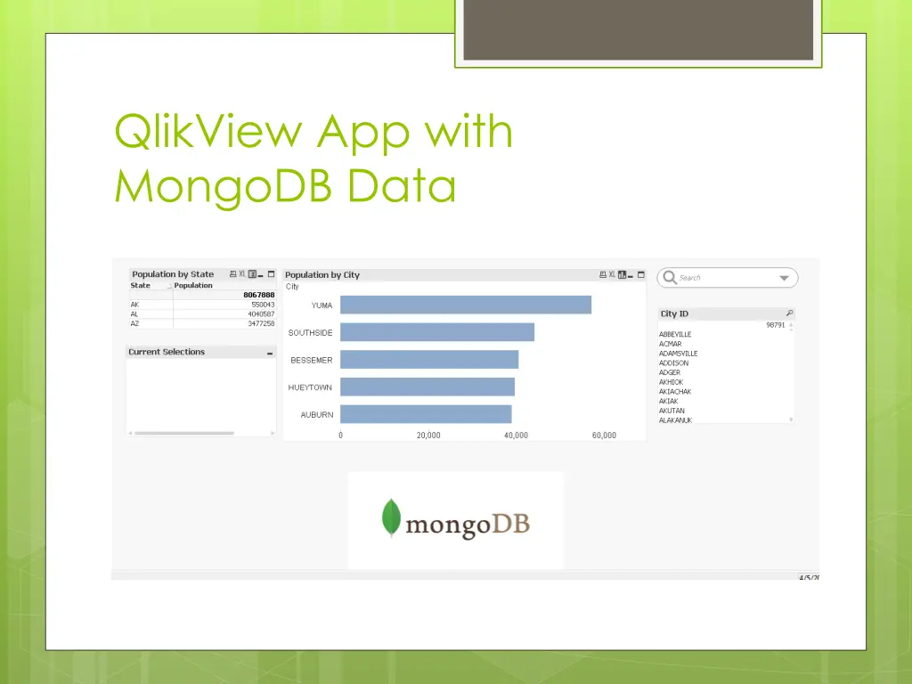 qlikview app with mongodb data