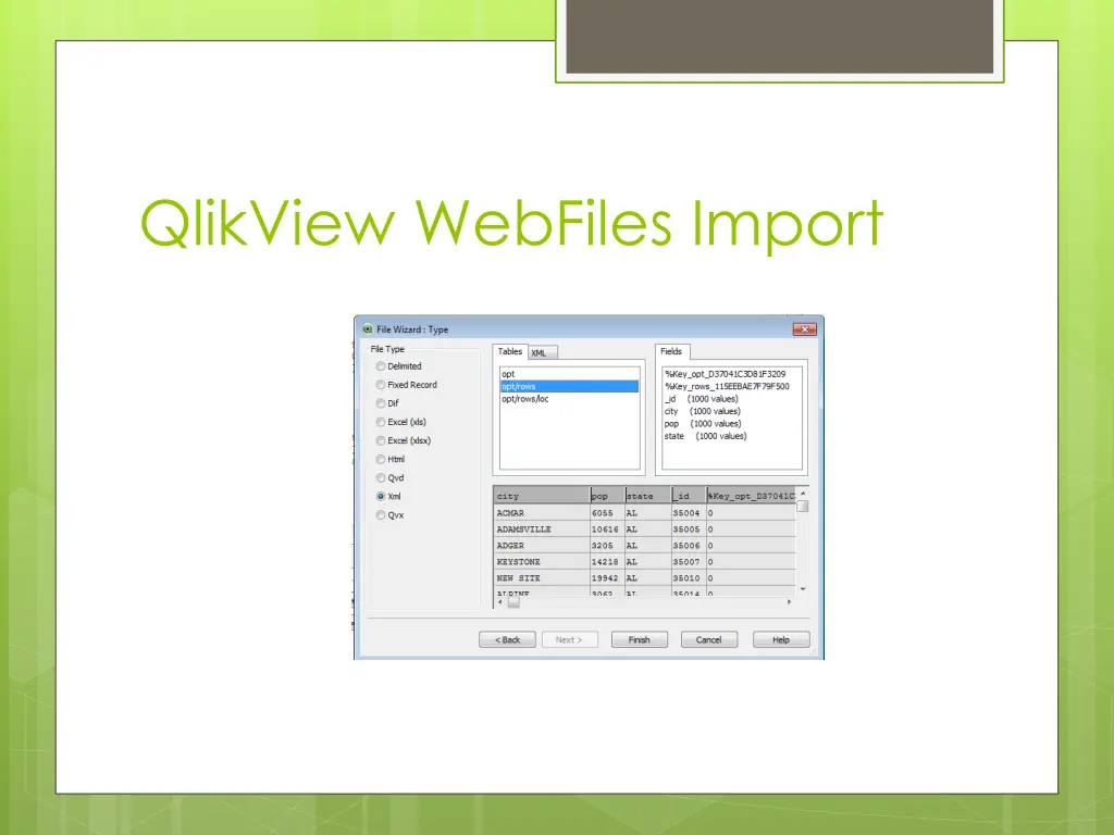 qlikview webfiles import