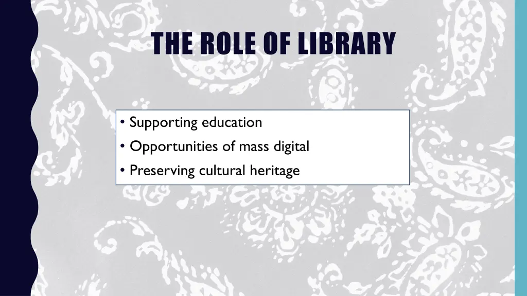 the role of library