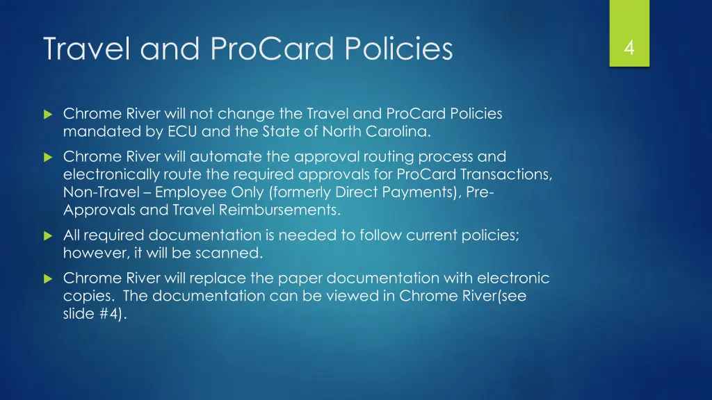 travel and procard policies