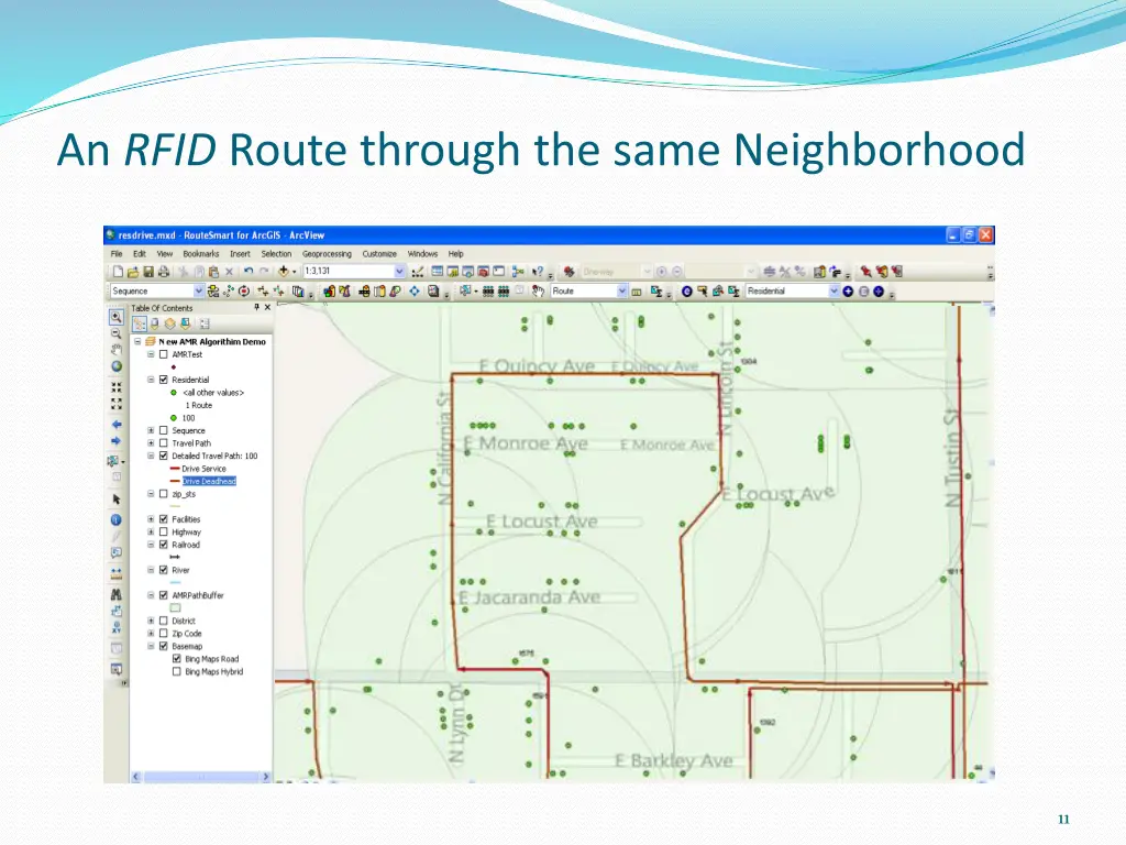 an rfid route through the same neighborhood