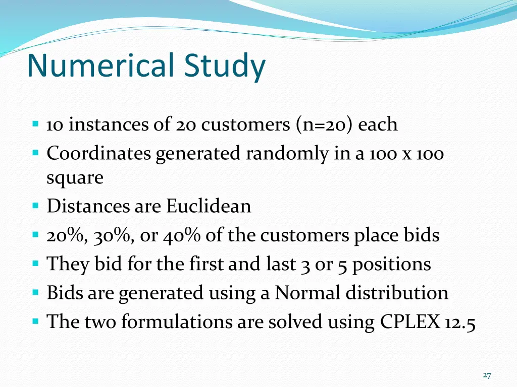 numerical study