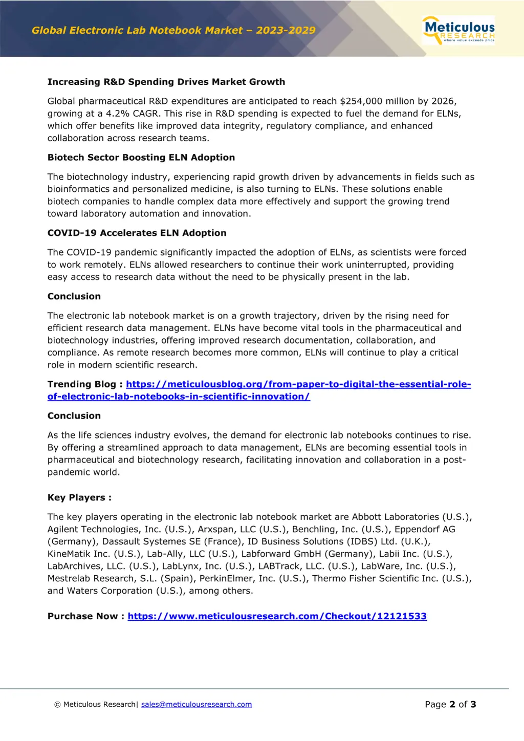 global electronic lab notebook market 2023 2029 1