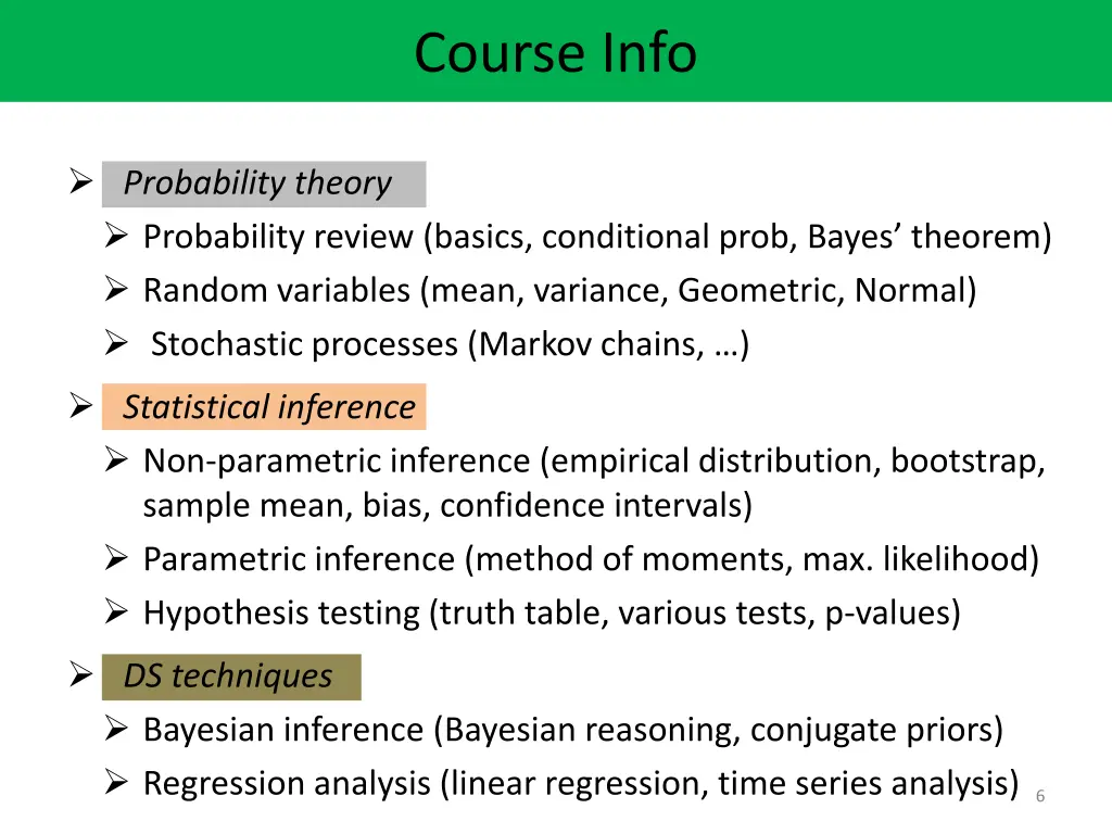 course info