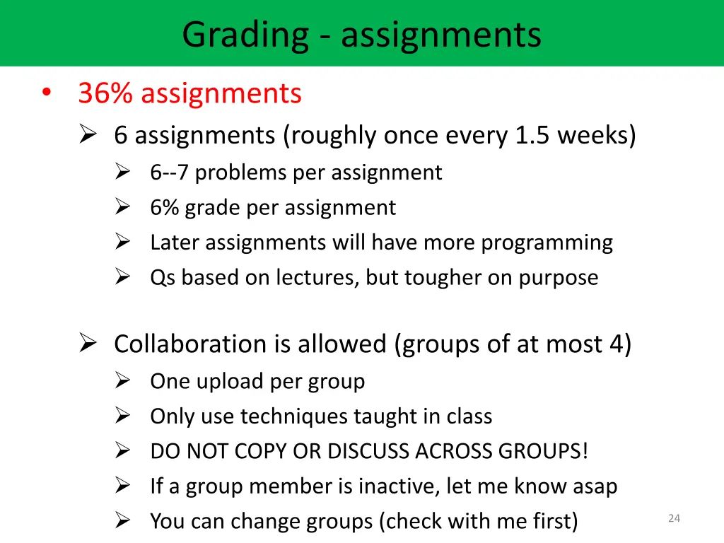 grading assignments