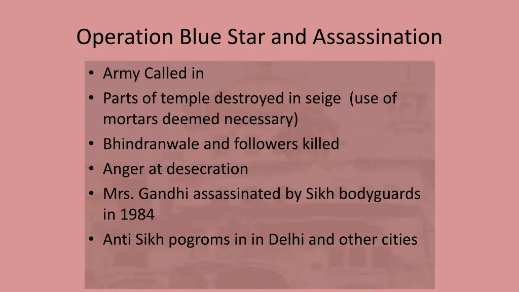 operation blue star and assassination