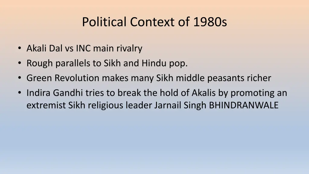 political context of 1980s