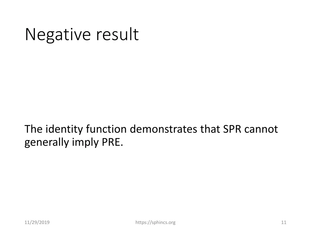 negative result